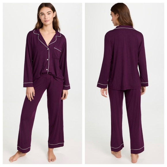 Eberjey Other - Eberjey Gisele PJ Set in Plum Ivory Pajamas
